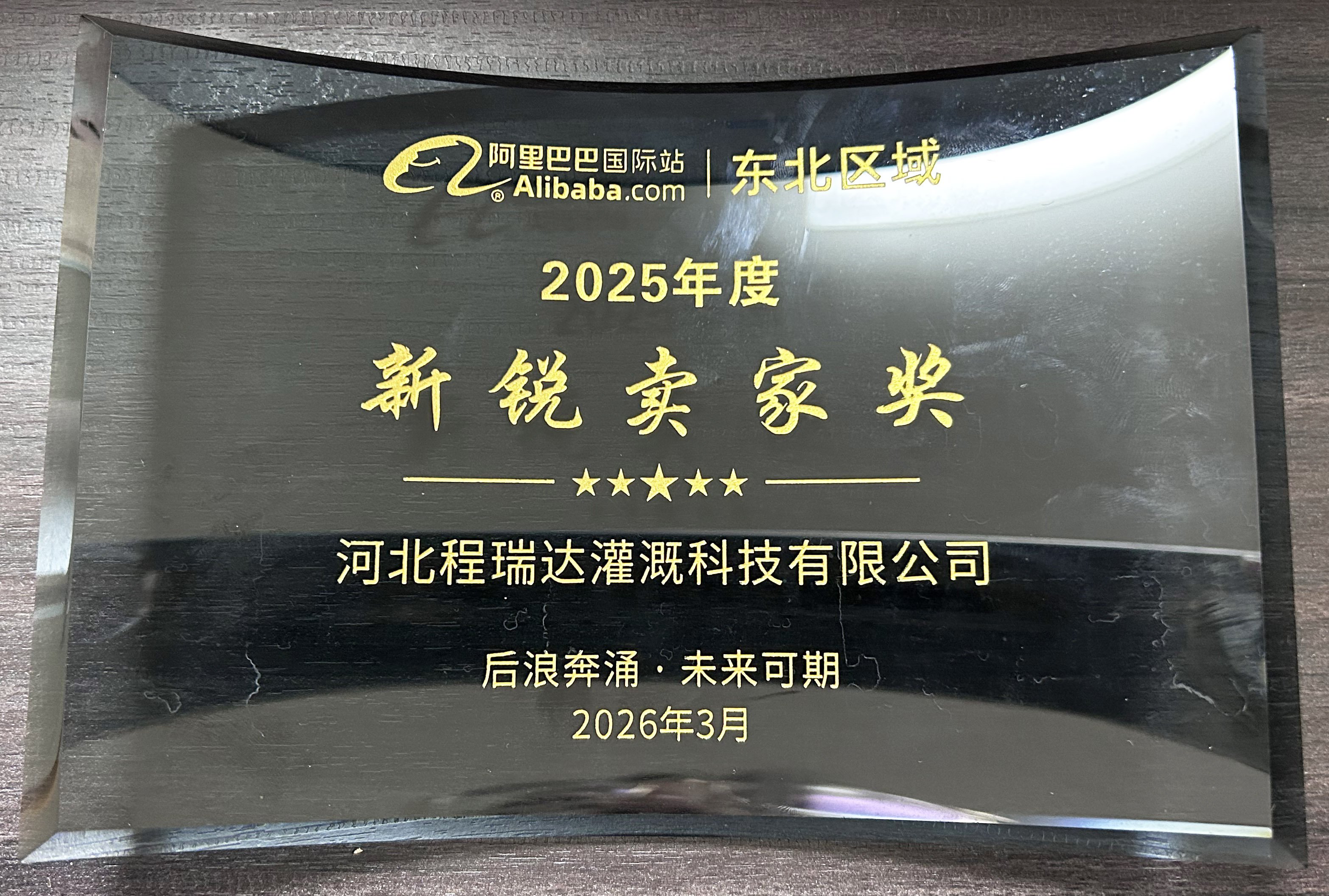 开封程瑞达灌溉 | 荣获阿里国际站新锐卖家奖