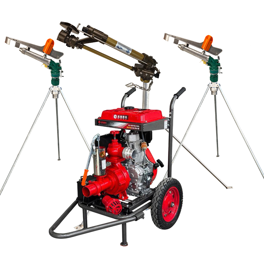 开封一体式灌溉机组 全套喷枪水带配齐 抗旱浇地神器